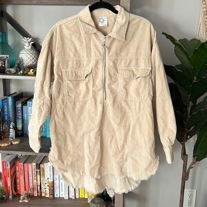 Aerie quarter zip jacket corduroy